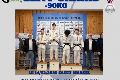 Leny 2ème aux BFC cadet 1ère division, qualifié pour les chapionnats de France