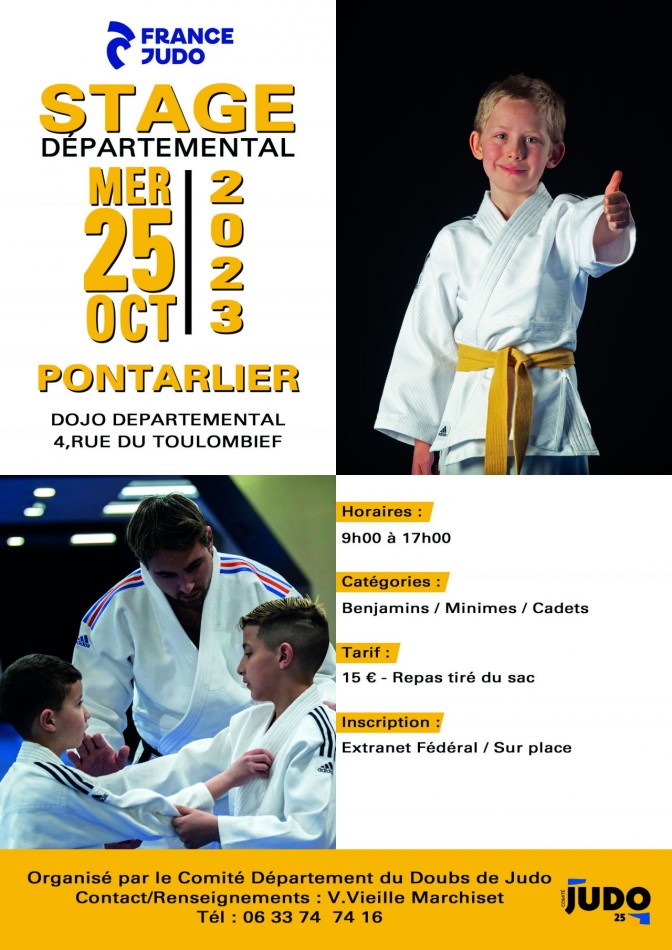 Image de l'actu 'Stage judo 25 novembre 23 PONTARLIER'