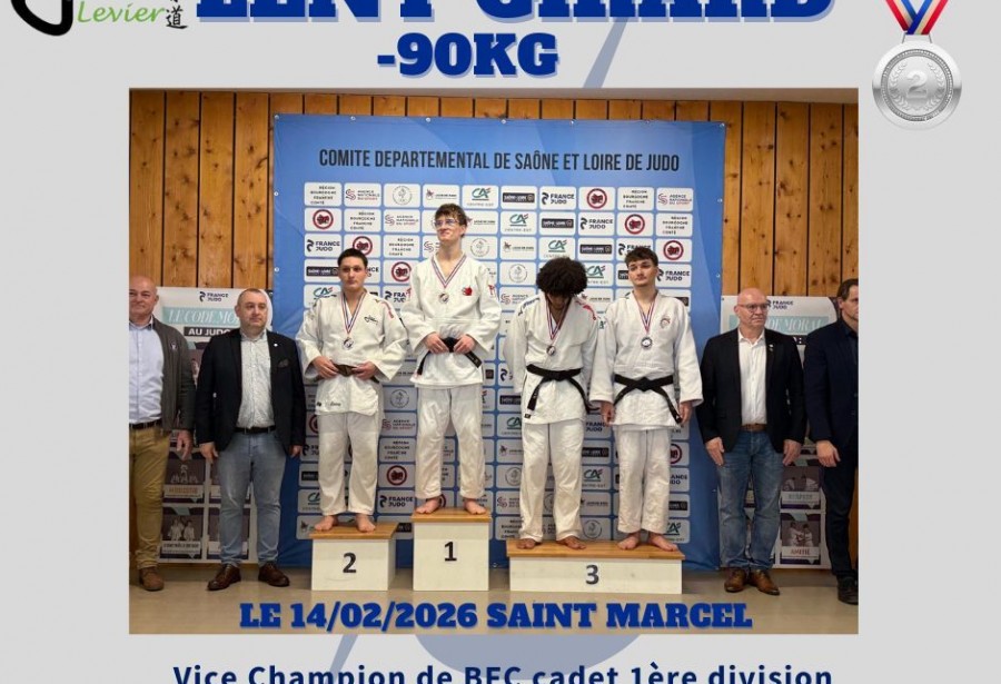 Leny 2ème aux BFC cadet 1ère division, qualifié pour les chapionnats de France